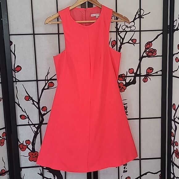 Trini Turk Sleeveless Neon Coral Skater dress - Picture 1 of 12